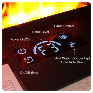 スマートホーム3D蒸気暖炉 - AlexaとGoogle音声対応、アプリ制御、リアルなミスト炎、屋内電気ユニット - Product Image 5