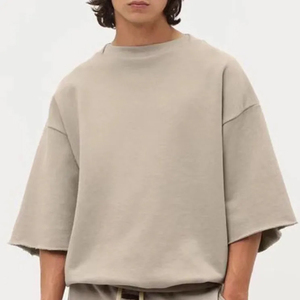 Fashion Drop Shoulder 260gsm Boxy <b>Tshirts</b> Streetwear Men's <b>Plain</b> T-Shirts Heavyweight Cotton Blank Oversized Tee Shirt Unisex - Product Image 2