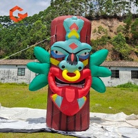 Columna Tiki Inflable Personalizada, Estatua Decorativa, Modelo de Tronco Inflable para Publicidad y Decoración