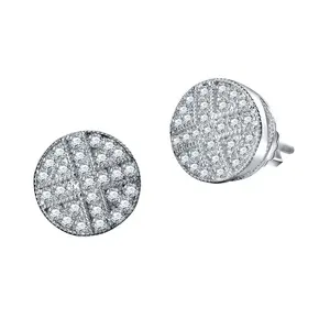 2023 Fashion New Design Diamond 925 Sterling Silver Moissanite Custom Hip Hop Men Earrings Jewelry Cross Earring