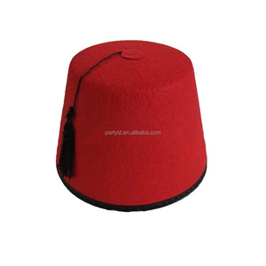 Bán Buôn Màu Đỏ Ma-rốc Thổ Nhĩ Kỳ Fez <span class=keywords><strong>Hat</strong></span> Với Tua Màu Đen Cảm Thấy Trang Phục <span class=keywords><strong>Hat</strong></span> Cho Năm Mới Halloween Trở Lại Trường Bên Ăn Mặc - Product Image 5