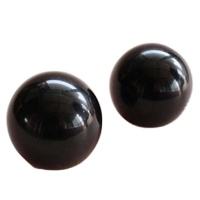 Offre Spéciale 50mm noir naturel bian pierre main massant lisse guérison sphère de cristal - Product Image 3