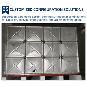 100m3 Hàn mô-đun vuông cấp thực phẩm thép không gỉ uống bể chứa nước - Product Image 6