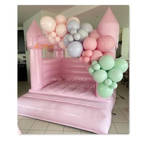 Casa di salto gonfiabile del gioco molle di affitto delle case di rimbalzo del bambino rosa per il Mini rimbalzo bianco della luna dei bambini