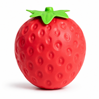 Jouet Squishy Fraise à Remontée Lente, Parfum Crème, en Mousse PU, Anti-Stress, Balle Sensorielle à Presser pour Enfants et Adultes, Apaisement de l'Anxiété, Calmant pour le Bureau