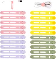 Cordon universel réutilisable en silicone pour téléphone, attache-câble, attache, boucle, organisateur de câble, appareils électroménagers, stockage de fil