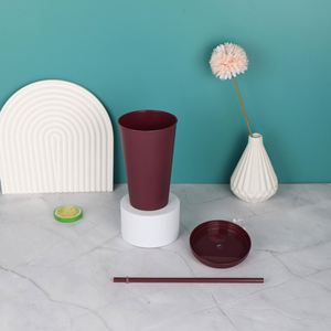 Gobelet en plastique PP de qualité alimentaire, coloré, écologique, avec paille, grande capacité 24oz, portable pour l'extérieur - Product Image 4