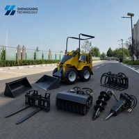 Machinerie de terrassement, chargeuse sur pneus diesel, vente directe d'usine, mini-chargeuse compacte SX-S390 pour projets de construction