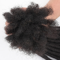 Noir 100% dreadlocks pas cher cheveux humains bouclés locs fait à la main afro crépus cheveux bouclés crochet dreadlocks loc extensions