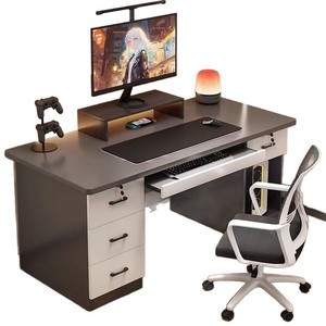 Bureau d'ordinateur simple et moderne, résistant à la corrosion, avec tiroirs, pour la maison, la chambre, le bureau, les locations et l'usage commercial - Product Image 5