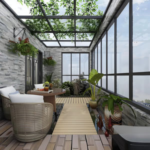 ฉนวนกันความร้อนและคุณสมบัติกันน้ำห้องซันไชน์ที่บังแดดวิลล่าสวน<span class=keywords><strong>โรงแรม</strong></span>กระจกเทมเปอร์สองชั้นดีไซน์ทันสมัย - Product Image 3