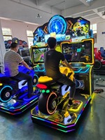 Machine de jeu d'arcade à monnayeur, simulateur de conduite de course motorisée à sensations fortes pour 2 joueurs, garantie 1 an pour les centres de jeux