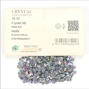 YHB 202-227 alta calidad Hotfix Glass SS6 diamantes de imitación parte posterior plana a granel Strass prenda hierro en transferencia Hot Fix Motif Crystal Stone - Product Image 4