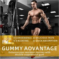 HDK OEM ODM Gommes de créatine monohydrate 1250mg Végétaliennes saveur mangue Absorption rapide Sans gonflement Complément pour la performance musculaire et cérébrale