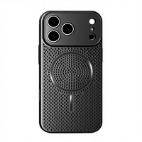 Coque magnétique PC dissipant la chaleur pour iPhone 17 16 15 14 13 Pro Max, protection respirante en maille, finition mate