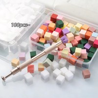 100 éponges à ongles haute densité avec support, sans peluches, micro-pores, pour mélange de couleurs, en boîte, pour manucure DIY et salon