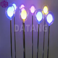 Lámpara de Bola LED de Acero Inoxidable de 75 cm de Altura y 8 cm de Diámetro, IP65 Impermeable, Color Personalizado, para Interiores y Exteriores, Bodas, Navidad