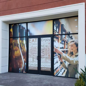 Outdoor Uv Printing Storefront Graphic <b>Vinyl</b> Window Glass Sticker - Product Image 1
