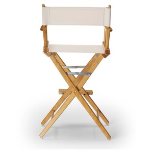 Chaise de camp de pelouse de directeur de maquillage de pieds hauts en bois de conception simple pour la pêche de plage et le tissu extérieur de meubles de jardin - Product Image 4