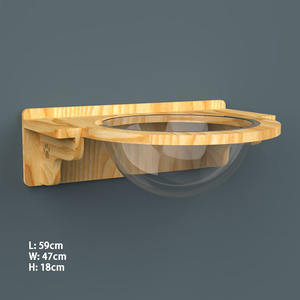 Cadre d'escalade type arbre à chats, en bois massif, bricolage, plateforme murale, tour <span class=keywords><strong>de</strong></span> maison, planche <span class=keywords><strong>de</strong></span> pulvérisation, poste <span class=keywords><strong>de</strong></span> ramassage, trou <span class=keywords><strong>de</strong></span> perceuse, monté au mur - Product Image 2