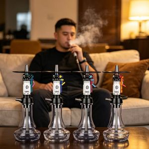 Ensemble de chicha moderne en acier inoxydable avec technique miroir, fumée douce et coffret cadeau russe - Product Image 2