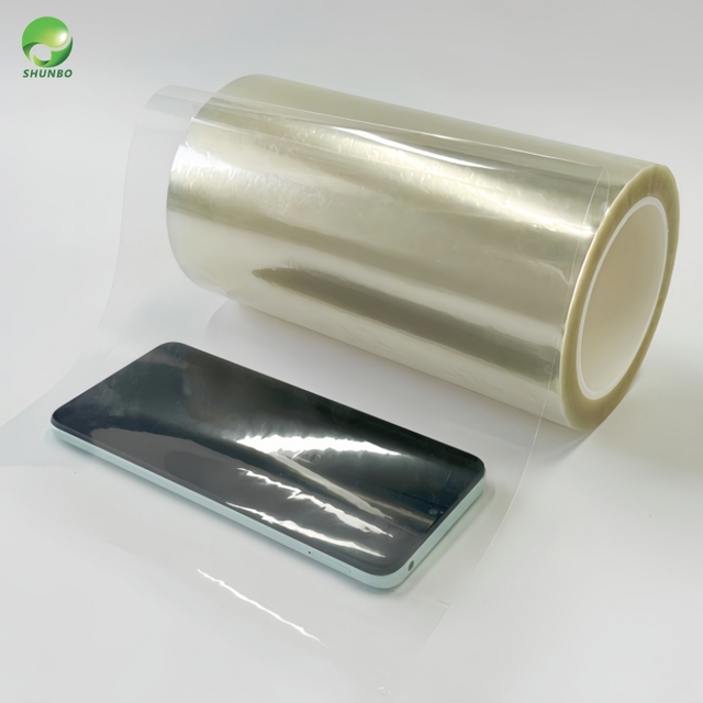 Single Layer PET Silicone Screen Protector Film Anti Scratch Transparent Electronic Surface Protection Blow Molding 200m Roll