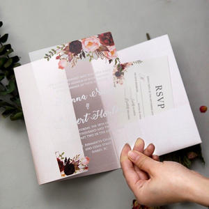 Elegantes invitaciones personalizadas ecológicas en 3D con relieve para cumpleaños y bodas, con sobre RSVP, diseño moderno - Product Image 3