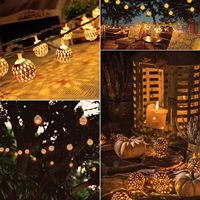 Guirlandes lumineuses solaires de style marocain pour l'extérieur, décoration de jardin, lumières féériques, éclairage d'arbre de Noël pour l'intérieur et l'extérieur, pour les fêtes