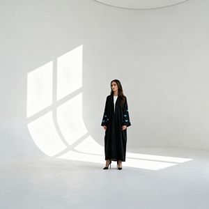 Robe Abaya en polyester imprimée, design moderne et décontracté, pour femmes musulmanes, vente en gros, fabricant de Chine. - Product Image 1