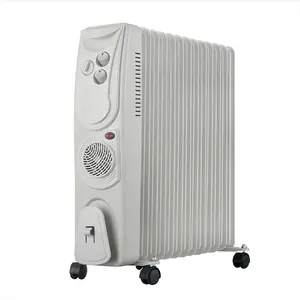 Norqin Electric Oil Heater for Indoor Use Oil Filled Radiator Heater 2500W Super Quiet 400W Fan Control