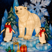 Große Weihnachts-Winter-Tierlaterne