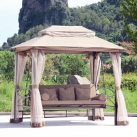 Hamac de jardin 3 places avec tente gazébo, mobilier d'extérieur, offre spéciale