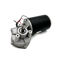 Moteur à engrenages à vis sans fin DC D76 à couple élevé 76 mm 24V/48V/220V 100W 180RPM à aimant permanent à balais pour maison intelligente, levage de bureau et appareils électroménagers