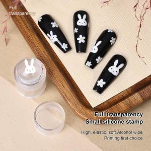 Stempel silikon seni kuku ramah pemula dapat dihapus cap manikur Perancis alat seni kuku dapat digunakan kembali Salon kuku eksklusif - Product Image 3