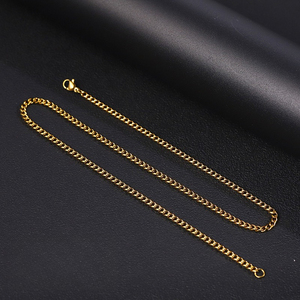 Kalung Rantai Curb Baja Tahan Karat Poles Halus Gaya Eropa Hip Hop <span class=keywords><strong>Retro</strong></span> Pria Serbaguna untuk Sweater dan Kalung Tulang Selangka - Product Image 6