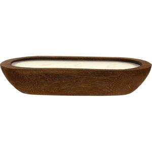 Vela aromática de cera de soja de 9 oz en tazón de madera ovalado de Pavilion Gift Company, con aroma a jazmín blanco, para decoración del hogar. - Product Image 6