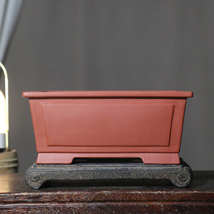 Rectangular Zisha Bonsai <b>Pot</b> With Windowed Design Classic Chinese Style Large Master <b>Pot</b> Manger <b>Pot</b> - Product Image 3