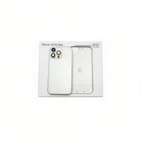 Carcasa Media de Aluminio Blanca con Cubierta Trasera para 14 Pro Max - Carcasa Premium para Teléfono Móvil