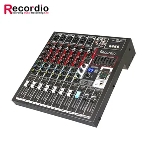 GAX-GB8 Mixer Audio portatile a 8 canali con interfaccia USB Blueteeth integrata 99DSP per prestazioni DJ