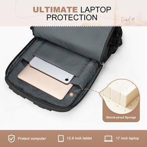 Sac à dos de voyage pour ordinateur portable avec poche pour chaussures, 25L, sac à dos cabine avec sac bandoulière détachable - Product Image 4