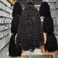 En gros, Cheveux humains bouclés bruts birmans vierges pré-épilés, Lace HD 13x4 pour perruque Lace Front, dentelle transparente, pour femmes noires