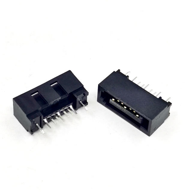 Original SATA Molex 471554001 PCB Row Black 7 Pin Vertical Header Connector