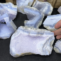 Kindull Raw Blue Lace Agate Spiritual Quartz Fengshui Crystal Rough Druzy Blue Lace Agate pour la guérison