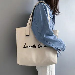 OEM Custom Classical Printed Canvas Bag Casual Fashion Girl's Shoulder Canvas Bag