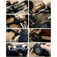 Voiture télécommandée 4x4 1/16 avec caméra 720P 0.3Mp Wifi Fpv, camion militaire tout-terrain, lumière LED, modèle de voiture à chenilles pour cadeau