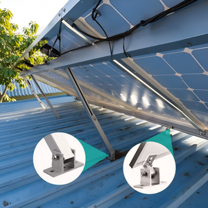 Support de montage solaire en profilé galvanisé à chaud sur mesure compatible avec les toits métalliques - Product Image 1