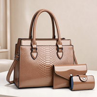 Sac à main de luxe tendance pour femme, ensemble trois pièces haut de gamme, grande capacité, fermeture éclair, chaînes, doubles bretelles