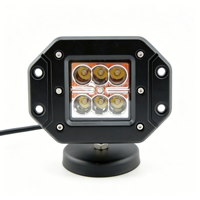Projecteur de travail LED fin 3,3 pouces 18W 6000K, modes de fixation multiples, IP68, 12-48V, 1200lm, lampe auxiliaire pour conduite tout-terrain, voiture, camion, chariot élévateur