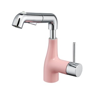 Basin Faucet Single Handle Ceramic Valve Core Pull Out <b>Spray</b> Deck <b>Mounted</b> Sink Tap - Product Image 2