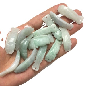 Jadeite ได้รับการรับรองเกรด A Sihui ขายส่งหยกพม่าเครื่องประดับจี้หยกจี้ข้อมือปลาเครื่องประดับ - Product Image 2